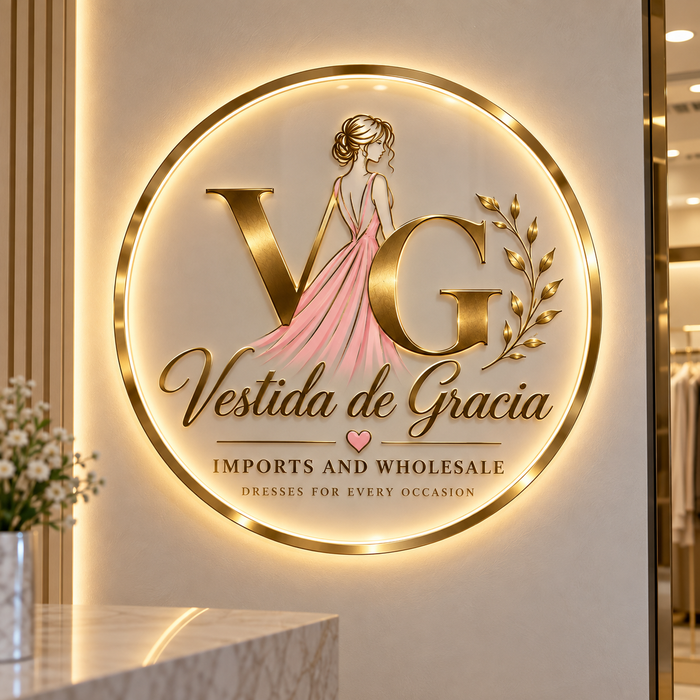 Custom Acrylic Backlit Sign - Vestida De Gracia